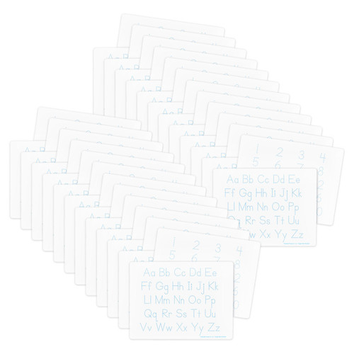 Flipside Two-Sided Dry Erase Learning Mat, 9" X 12", Letters & Numbers, Pack Of 48 FLP20224