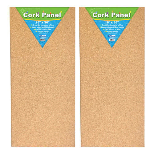 Flipside Cork Panel, 16" X 36", Pack Of 2 FLP37016-2