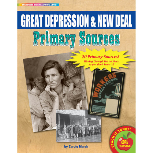 Gallopade Primary Sources, Great Depression & New Deal GALPSPGRE