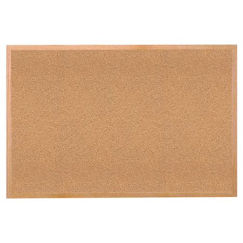 Ghent Natural Cork Bulletin Board With Wood Frame, 18"H X 24"W GH-14181