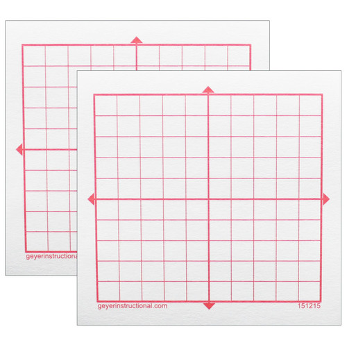 Geyer Graphing 3M Post-It Notes, Xy Axis, 10 X 10 Square Grid, 4 Pads Per Pack, 2 Packs GYR151215-2