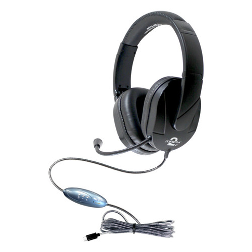 Hamiltonbuhl Mach-2 Multimedia Stereo Headset - Over-Ear With Steel Reinforced Gooseneck Mic HECM2USB