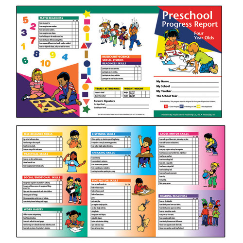 Hayes Preschool Progress Report Cards, 10 Per Pack (Ages 4) H-PRC4
