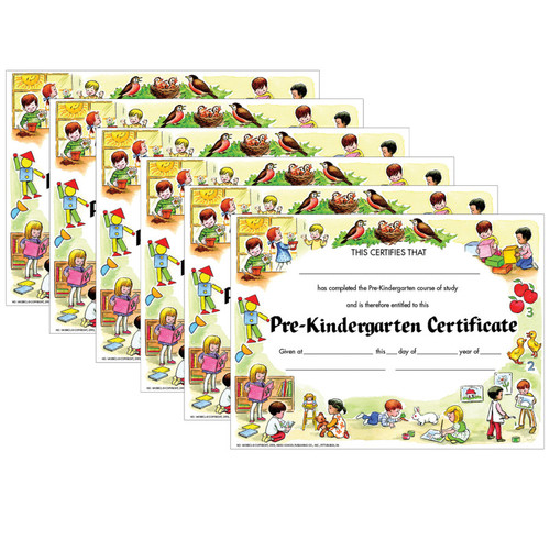 Hayes Pre-Kindergarten Certificate, 30 Per Pack, 6 Packs H-VA199CL-6
