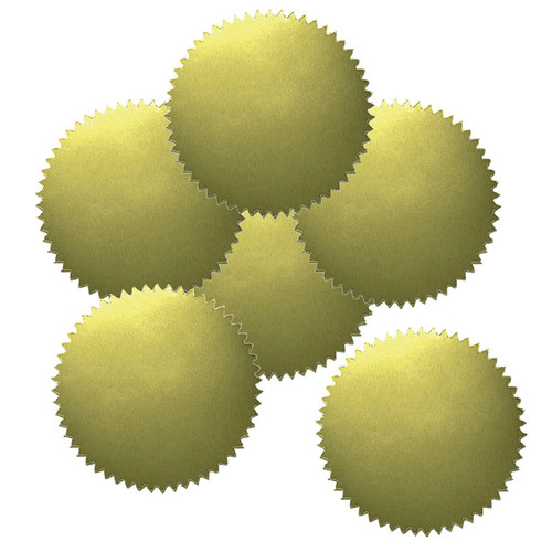 Hayes 2" Blank Gold Stickers, 50 Per Pack H-VA313