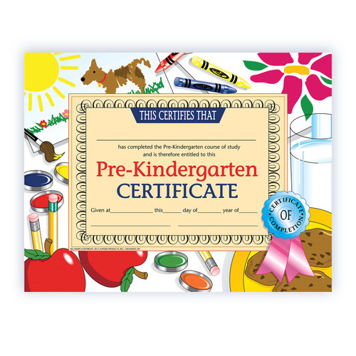 Hayes Pre-Kindergarten Certificate, 8.5" X 11", Pack Of 30 H-VA499