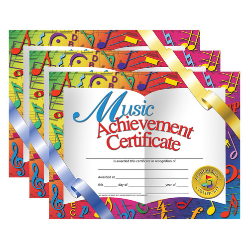 Hayes Music Achievement Certificate, 30 Per Pack, 3 Packs H-VA636-3