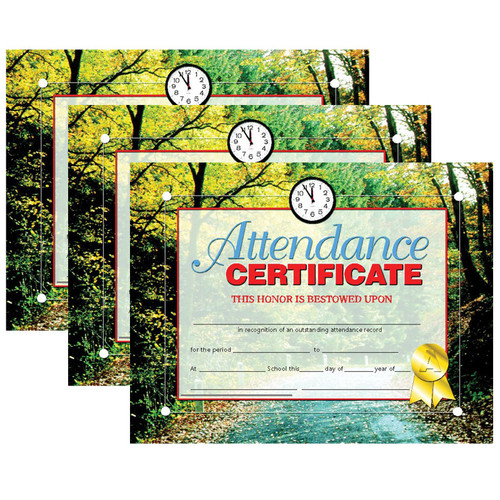 Hayes Attendance Certificate, 30 Per Pack, 3 Packs H-VA680-3