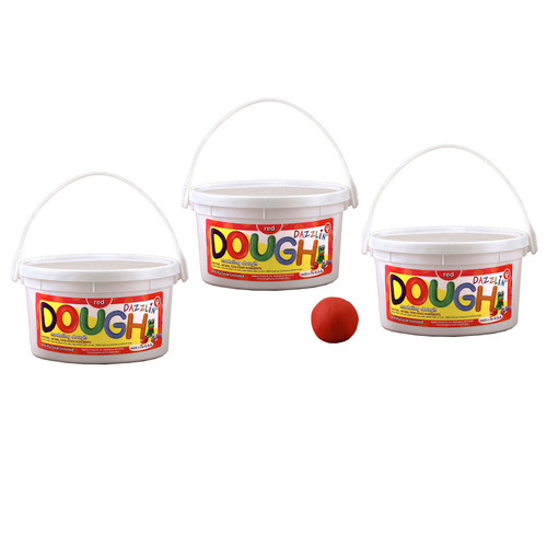 Hygloss Dazzlin' Dough, Red, 3 Lb. Tub, Pack Of 3 HYG48301-3