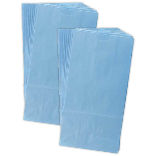 Hygloss Gusseted Paper Bags, #6 (6" X 3.5" X 11"), Blue, 50 Per Pack, 2 Packs HYG66509-2