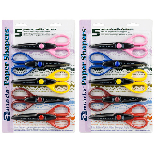 Armada Paper Shapers Decorative Scissors Set 2, 5 Per Set, 2 Sets HYG7006C-2
