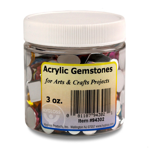 Hygloss Multicolor Acrylic Gemstones, 3 Oz. HYG94302