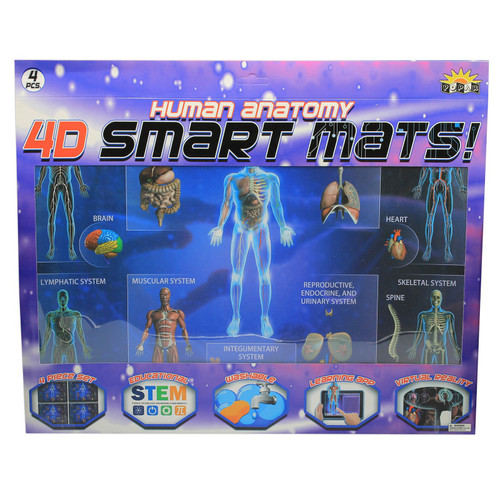 Popar Human Anatomy Smart Mats, Set Of 4 IEPSMHA