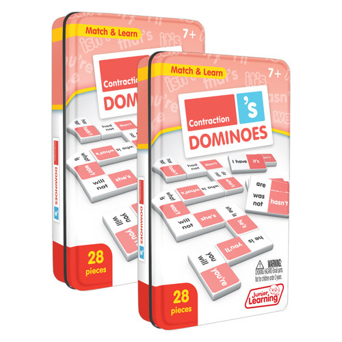 Junior Contraction Match & Learn Dominoes, Pack Of 2 JRL664-2