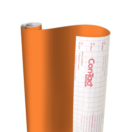 Con-Tact Creative Covering Adhesive Covering, Orange, 18" X 50 Ft KIT50FC9A1K606