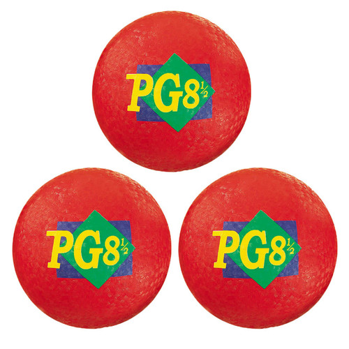 Martin Playground Ball, 8.5-Inch, Red, Pack Of 3 MASPG812R-3