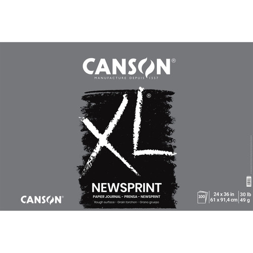 Canson Xl Series Newsprint Pad, Foldover Binding, 100 Sheet, 24X36 Inch, 1 Count MCXC100510952
