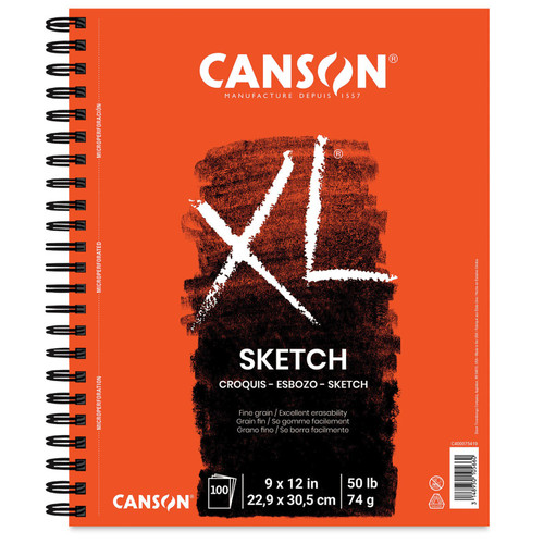 Canson Xl Series Sketch Pad, Side Wire Binding, 100 Sheet, 9X12 Inch, 1 Count MCXC40006186003