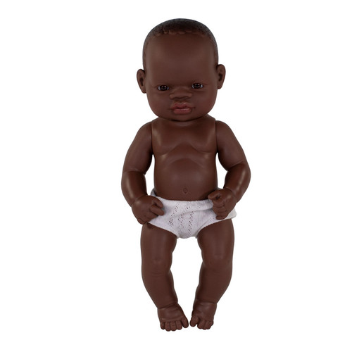 Miniland Anatomically Correct Newborn Doll, 12-5/8", African Girl MLE31034