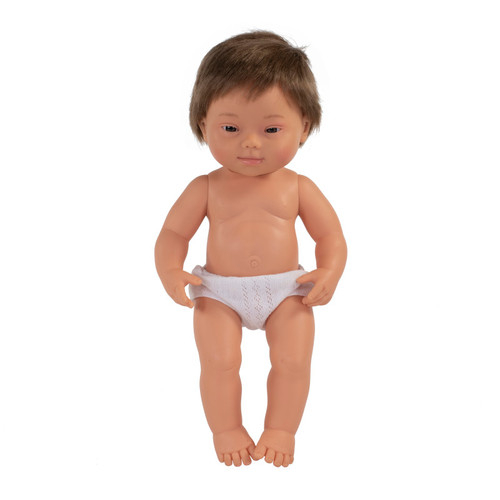 Miniland Anatomically Correct 15" Baby Doll, Down Syndrome Boy MLE31068