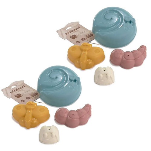 Miniland Eco Sand Molds, 4 Pieces Per Set, 2 Sets MLE32263-2