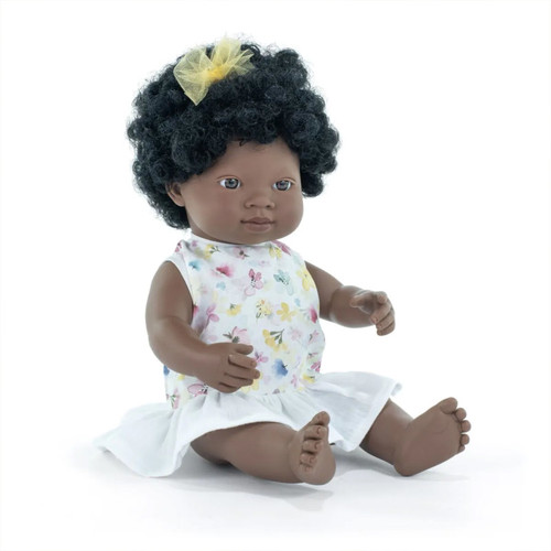 Miniland My Friends & Me Baby Doll, African Girl, 15", Boxed MLE33207