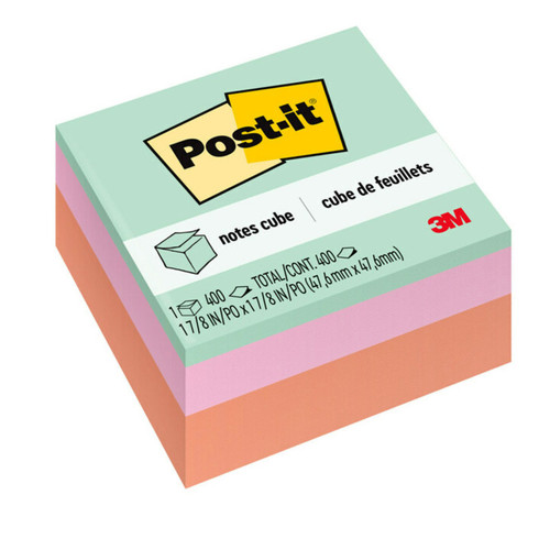 Post-It Notes Cube 2051-Pas, 1 7/8 In X 1 7/8 In (47.6 Mm X 47.6 Mm) MMM2051PAS