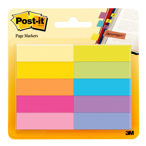 Post-It Page Markers, 50 Sheets/Pad, 10 Pads/Pack MMM67010AB