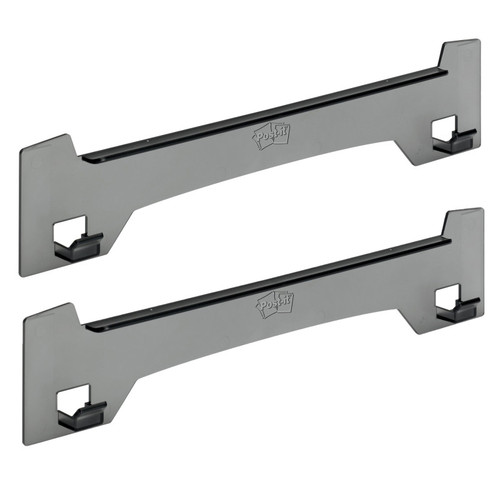 Post-It Wall Easel, 15 In X 3.25 In, Smoke Gray, Pack Of 2 MMMEH5592PK