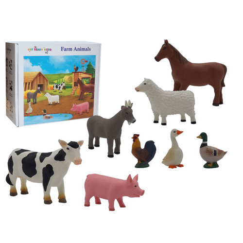 Get Farm Animal Playset, 8 Pieces MTB880