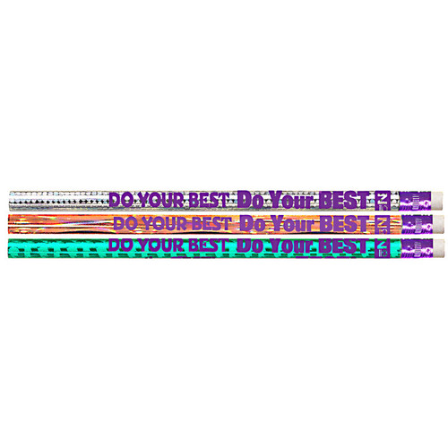 Musgrave Do Your Best On The Test Motivational/Fun Pencils, Pack Of 12 MUS1536D