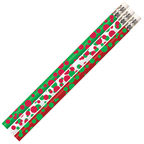 Musgrave Dots Of Christmas Fun Pencil, 12 Per Pack, 12 Packs MUS2528D-12