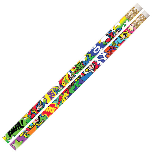 Musgrave Super-Duper Heroes Motivational Pencil, 12 Per Pack, 12 Packs MUS2539D-12