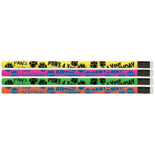 Musgrave Paws 4 Your Birthday Pencils, Pack Of 12 MUSD2571