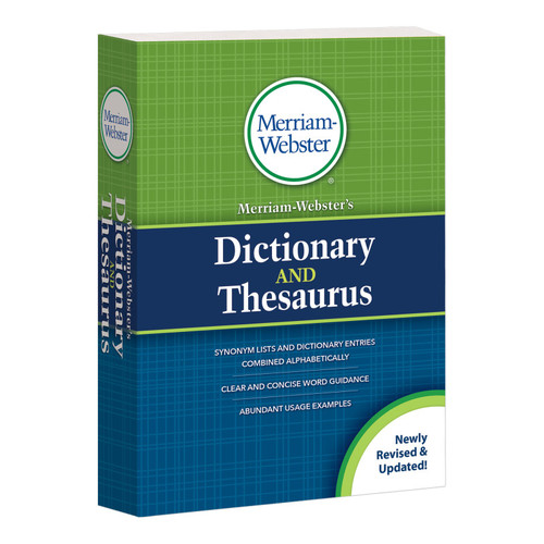 Merriam-Webster Dictionary And Thesaurus, Mass-Market Paperback, 2020 Copyright MW-2932