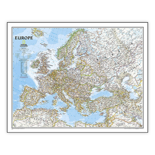 National Europe Classic Map, Laminated NGMRE00620147