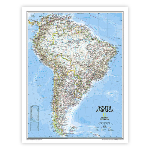 National South America Classic Map, Laminated NGMRE00620150