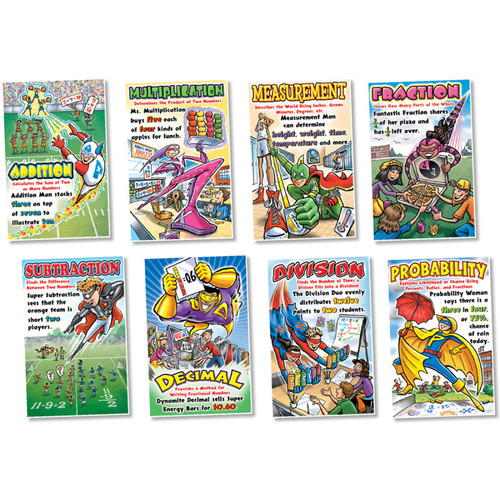 North Math Superheroes Bulletin Board Set NST3026