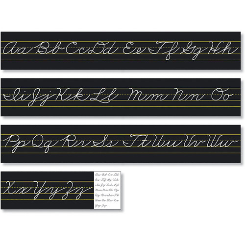 North Alphabet Lines Black Traditional Cursive NST9034