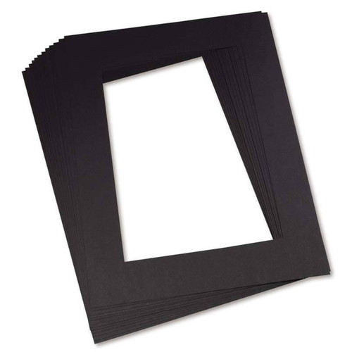 Pacon Pre-Cut Mat Frames, Black, 12" X 18", 12 Frames PAC0072570