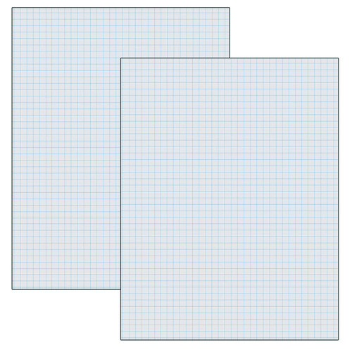 Pacon Graphing Paper, White, 1/4" Quadrille Ruled, 8-1/2" X 11", 500 Sheets Per Pack, 2 Packs PAC2411-2