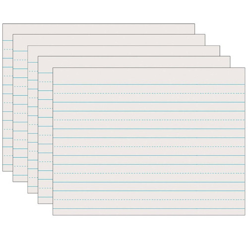 Pacon Newsprint Handwriting Paper, Skip-A-Line, Grade 1, 1" X 1/2" X 1/2" Ruled Long, 11" X 8-1/2", 500 Sheets Per Pack, 5 Packs PAC2631-5