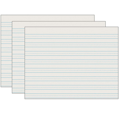 Pacon Newsprint Handwriting Paper, Skip-A-Line, Grade 3, 1/2" X 1/4" X 1/2" Ruled Long, 11" X 8-1/2", 500 Sheets Per Pack, 3 Packs PAC2637-3