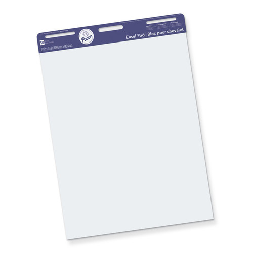 Pacon Easel Pad, Non-Adhesive, White, Unruled 27" X 34", 50 Sheets PAC3385