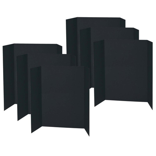 Pacon Presentation Board, Black, Single Wall, 48" X 36", Pack Of 6 PAC3766-6