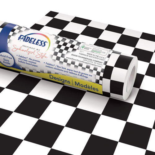 Fadeless Schoolgirl Style Bulletin Board Paper, 48" X 50' Roll, Retro Hopscotch PAC40095