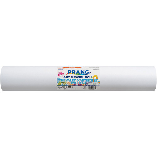 Prang Art & Easel Roll, White, White, 18" X 100', 1 Roll PAC4773