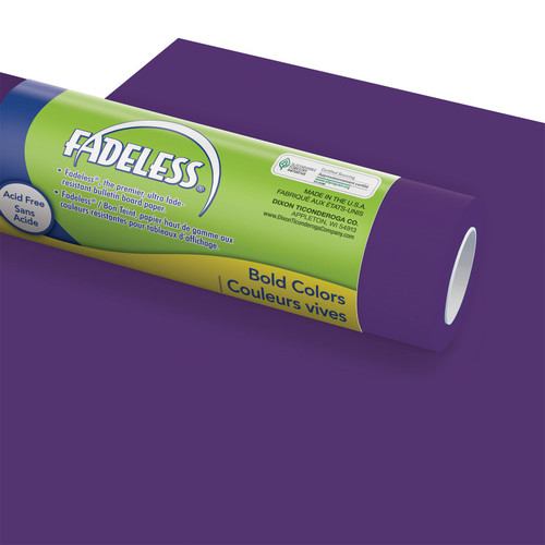 Fadeless Bulletin Board Art Paper, Deep Purple, 48" X 50', 1 Roll PAC57875