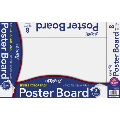 Ghostline Foam Board, White, 11" X 14", 5 Sheets PACCAR37456