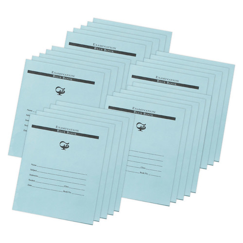Pacon Examination Blue Book, 32 Pages, 3/8 In Ruled, 7" X 8-1/2", 25 Books PACPBB7832-25